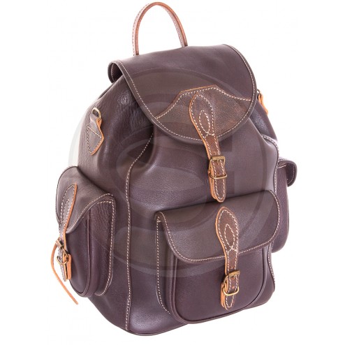 Кожаный рюкзак Middle (темно-коричневый)