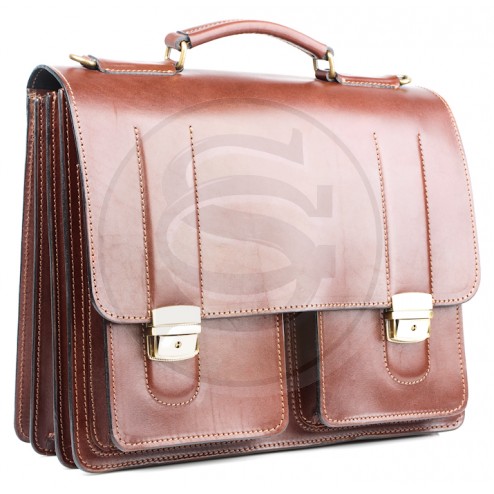 Кожаный портфель Prestige (коричневый)