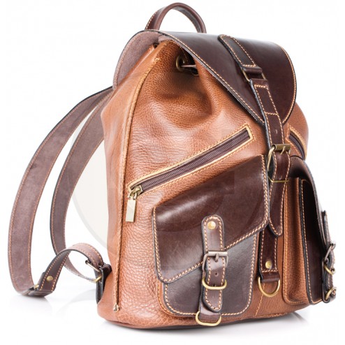 Кожаный рюкзак "Пилот" (коричневый)
