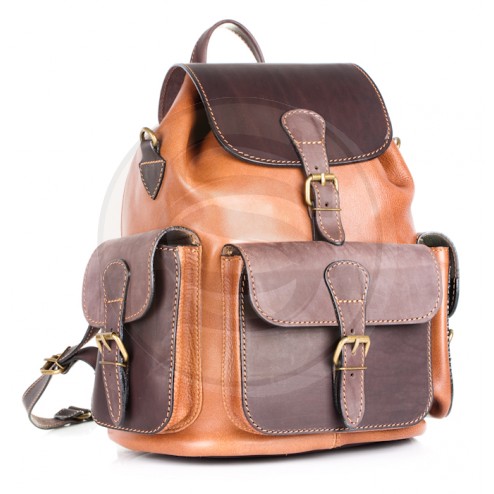 Кожаный рюкзак Classic-3 (коричневый)
