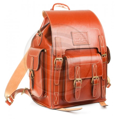 Кожаный рюкзак Camel (рыжий)