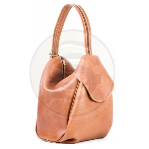 Кожаная сумка-рюкзак Mikki (коричневая)