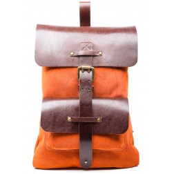 Кожаный рюкзак Gray (оранжевый)