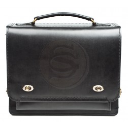 Кожаный портфель User-12A (чёрный)