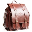 Кожаный рюкзак "Пехотинец" (коричневый)