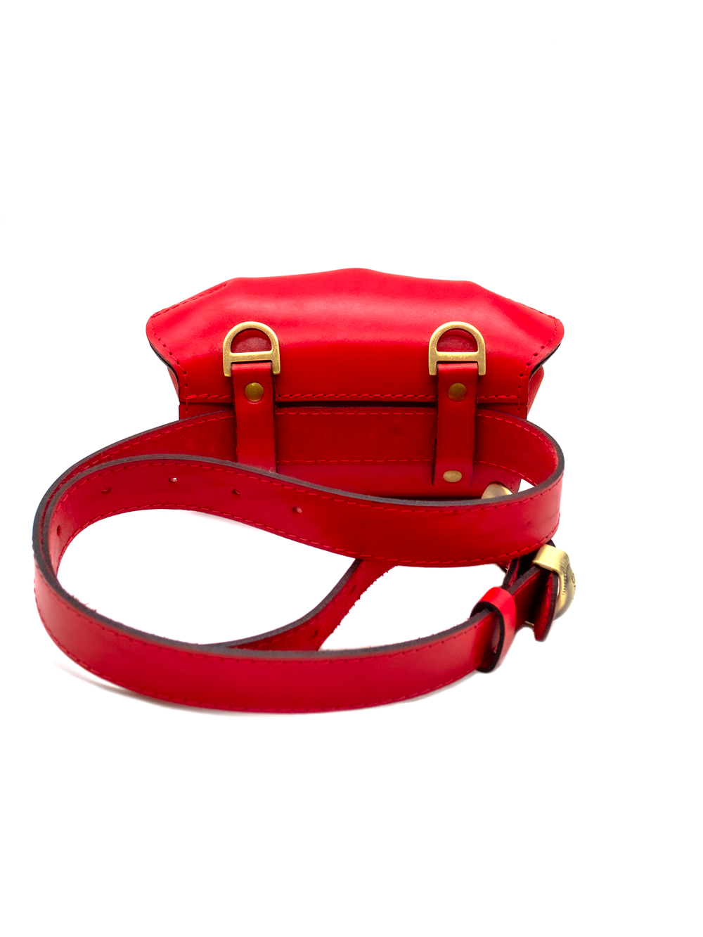 Сумка трансформер кожаная Токио (красная) — изображение 7